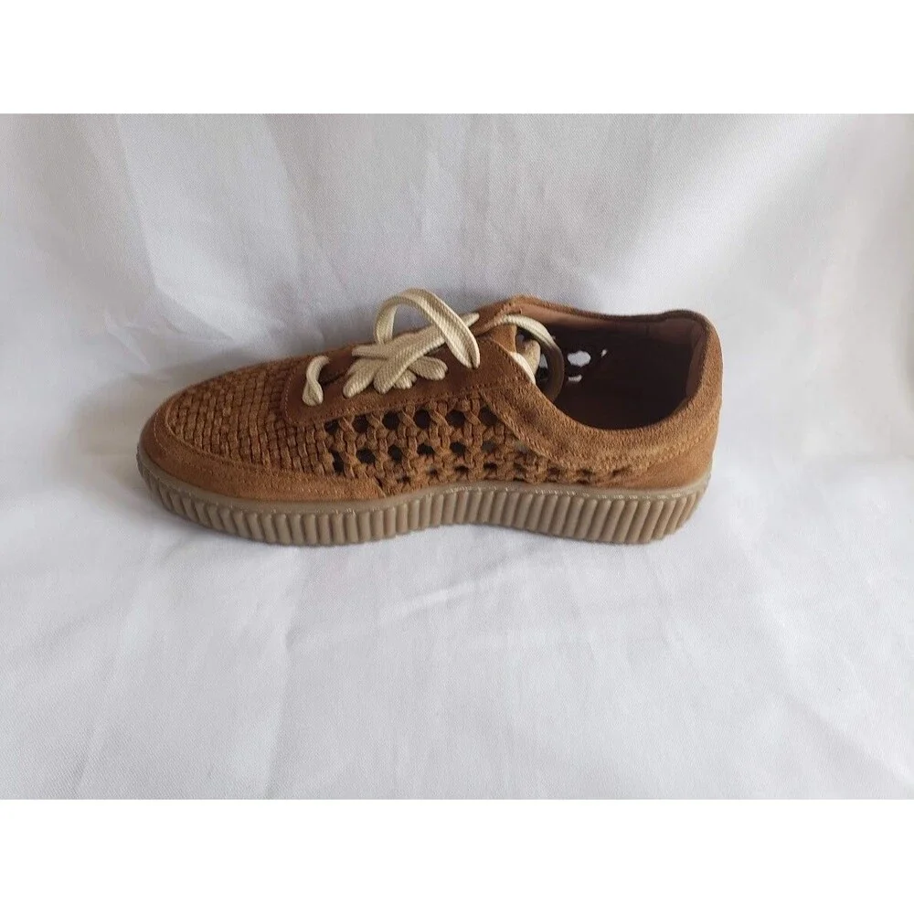Free People Wimberly Woven Sneakers - Brown - Womens size 6.5 - NEW